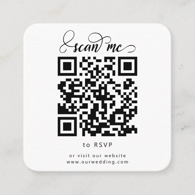 QR Code RSVP Wedding RSVP Cards (Front)