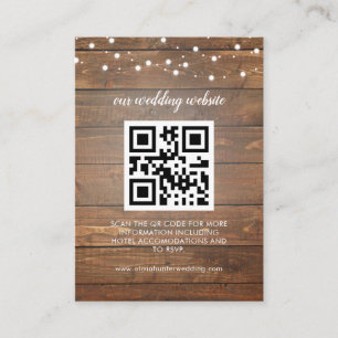 QR Code RSVP Wedding Website Enclosure Card