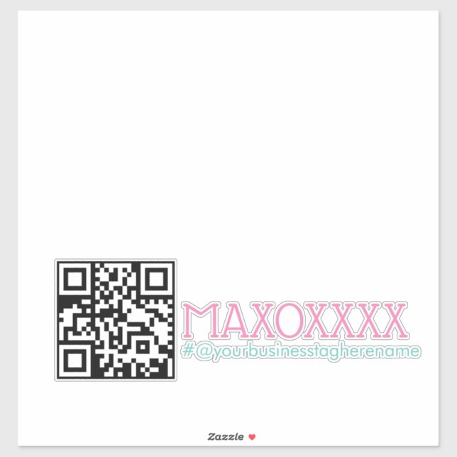 QR Code Salon Nail Business Name Car Decal V (Sheet)