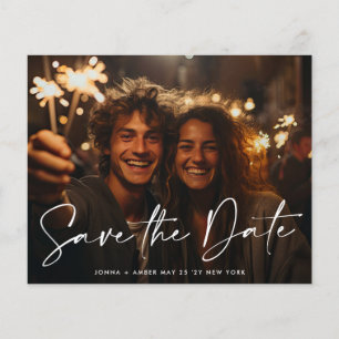 QR code Save The Date - Side Ways Budget Modern Flyer