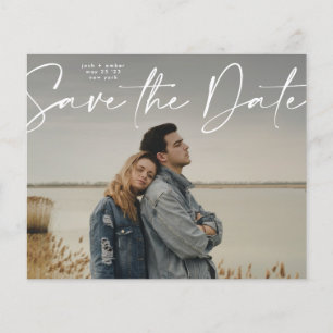 QR code Save The Date - Side Ways Budget Modern Flyer