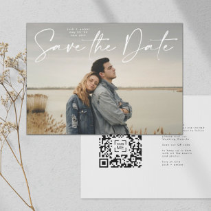 QR code Save The Date - Side Ways   is a Modern Invitation