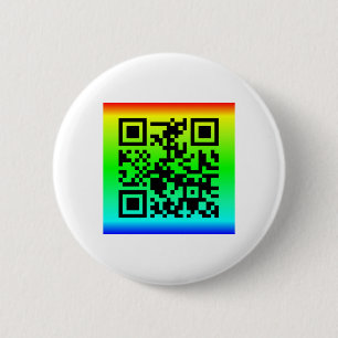 QR Code® Saying: EVERYTHING WILL BE OK 6 Cm Round Badge
