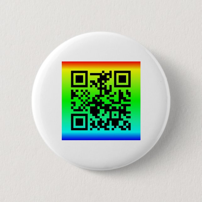 QR Code® Saying: EVERYTHING WILL BE OK 6 Cm Round Badge (Front)