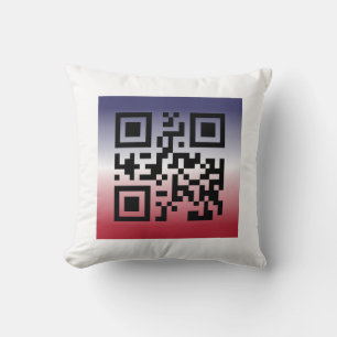QR Code® Saying: HAPPY 4TH OF JULY Cushion