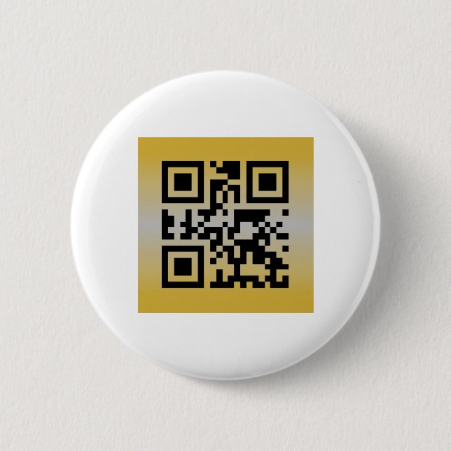 QR Code® Saying: HAPPY ANNIVERSARY 6 Cm Round Badge (Front)