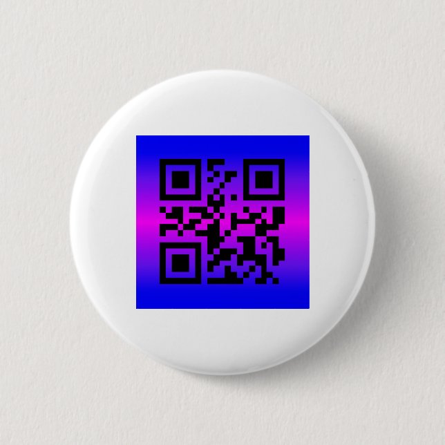 QR Code® Saying: HAPPY BIRTHDAY 6 Cm Round Badge (Front)