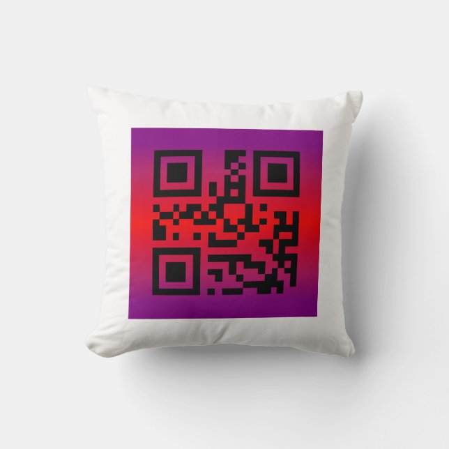 QR Code® Saying: HAPPY EASTER Cushion (Front)