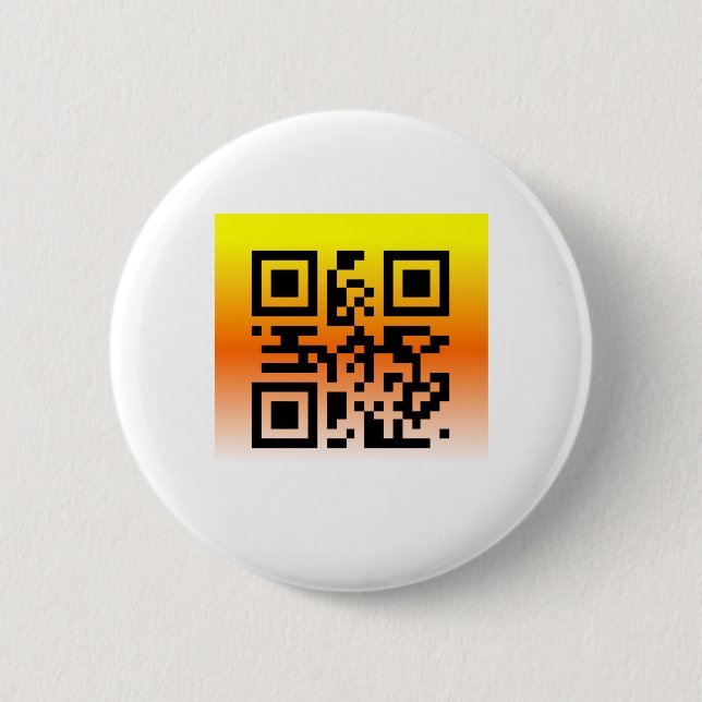 QR Code® Saying: HAPPY HALLOWEEN 6 Cm Round Badge (Front)