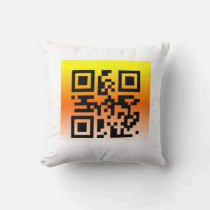 QR Code® Saying: HAPPY HALLOWEEN Cushion