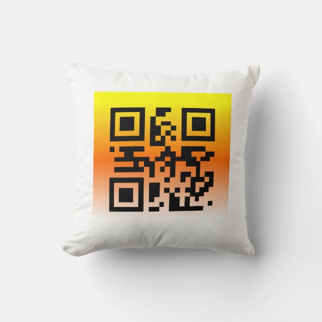 QR Code® Saying: HAPPY HALLOWEEN Cushion (Front)