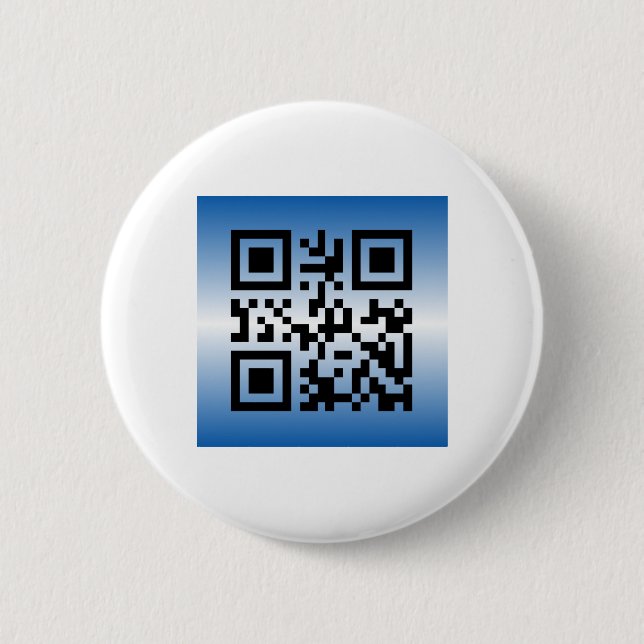 QR Code® Saying: HAPPY HANUKKAH 6 Cm Round Badge (Front)