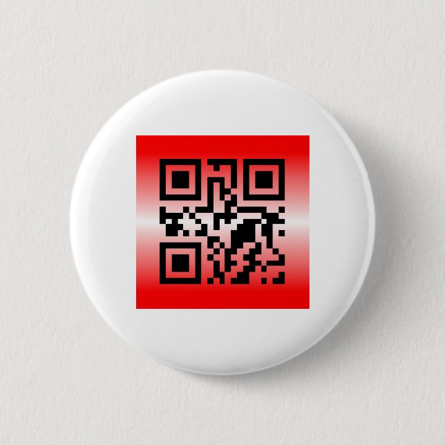 QR Code® Saying: I LOVE YOU 6 Cm Round Badge (Front)