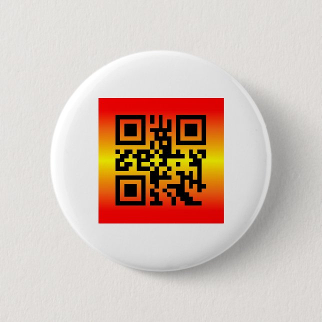QR Code® Saying: I MISS YOU 6 Cm Round Badge (Front)