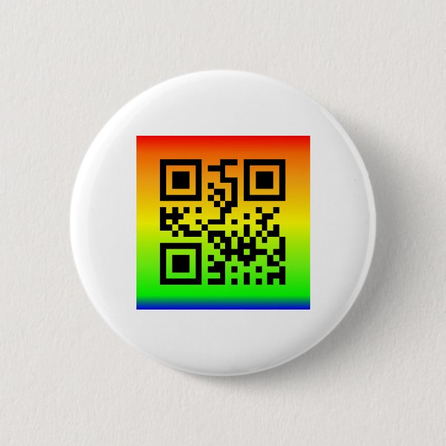 QR Code® Saying: LOVE 6 Cm Round Badge (Front)