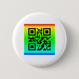 QR Code® Saying: SMILE 6 Cm Round Badge