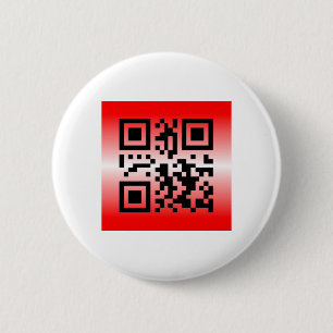 QR Code® Saying: THINKING OF YOU 6 Cm Round Badge