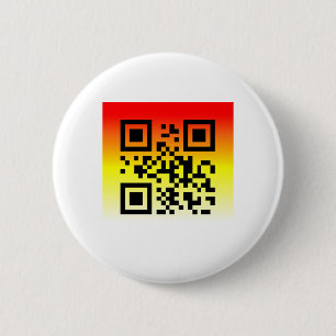 QR Code® Saying: YOU’RE INVITED 6 Cm Round Badge