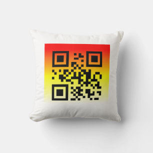 QR Code® Saying: YOU’RE INVITED Cushion