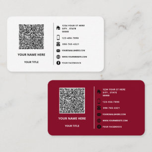 QR Code Scan and Text Business Card Choose Colours