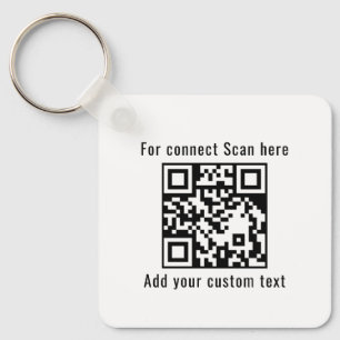 QR Code Scan Business Logo Promo Keychains