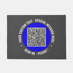 QR Code Scan Custom Text Doormat Choose Colours