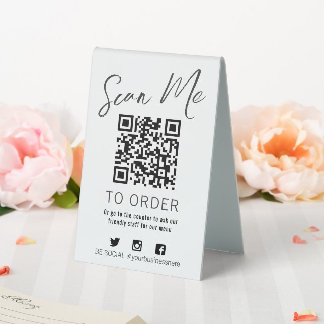 QR code scan for menu and table number cafe diner  (In SItu (Wedding))