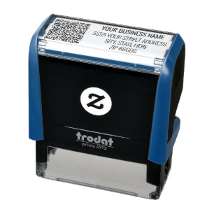 QR Code Scan Info Address Stamp Example