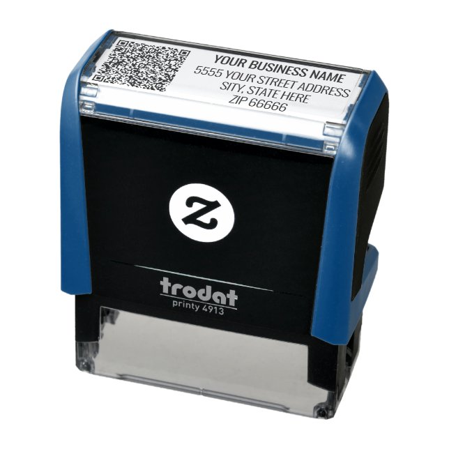 QR Code Scan Info Address Stamp Example (Product)