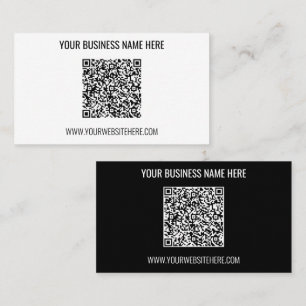 QR Code Scan Info and Custom Text Business Card