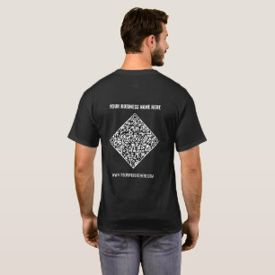 QR Code Scan Info and Custom Text Business T-Shirt