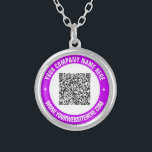 QR Code Scan Info and Text Necklace - Choose Colou<br><div class="desc">Custom Colours and Font - Your QR Code or Logo / Photo Name Website or Custom Text Promotional Business or Personal Modern Stamp Design Necklace / Gift - Add Your QR Code - Image - Logo or Photo / Name - Company / Website or other Information / text - Resize...</div>