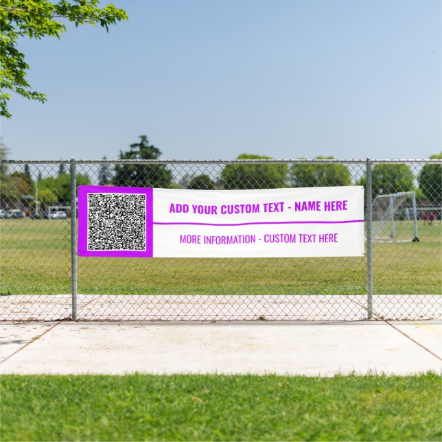 QR Code Scan Info Banner Custom Text and Colours (Insitu)