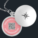 QR Code Scan Info Custom Text Necklace Your Colour<br><div class="desc">Custom Colours and Font - Your QR Code and Custom Text Professional Personalised Business Name Website Promotional Company Necklaces / Gift - Add Your QR Code - Image or Logo / Name - Company / Website or E-mail or Phone - Contact Information / Address - Resize and Move or Remove...</div>