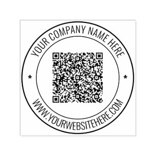 QR Code Scan Info Custom Text Personalised Stamp