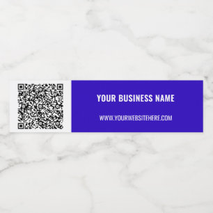 QR Code Scan Info Custom Text Water Bottle Label