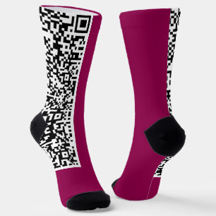 QR Code Scan Info Modern Socks - Choose Colours