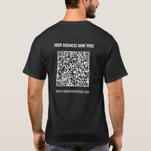 QR Code Scan Info Name Website Promotional T-Shirt