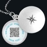 QR Code Scan Info Necklace Your Text and Colours<br><div class="desc">Choose Colours and Fonts - Personalised Necklaces with Your QR Code Scan Info and Custom Text Modern Necklace Gift - Add Your QR Code - Image or Logo - photo / Text - Name or Custom Text - Resize and Move or Remove / Add Elements - Image / Text with...</div>