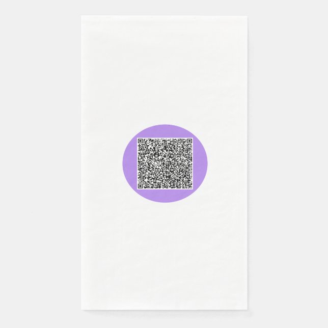 QR Code Scan Info Paper Guest Towels Custom Colour Napkin (Front)