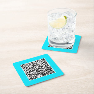 QR Code Scan Info Personalised Paper Coaster