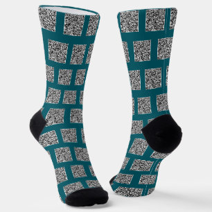 QR Code Scan Info Personalised Socks Choose Colour