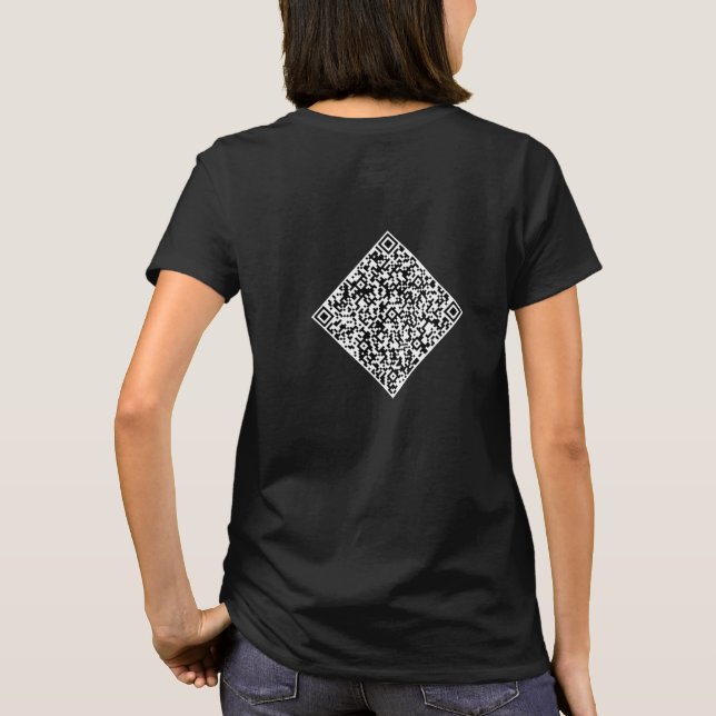 QR Code Scan Info Personalised Your T-Shirt (Back)