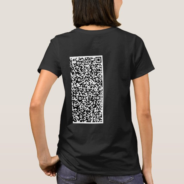 QR Code Scan Info Personalised Your T-Shirt (Back)