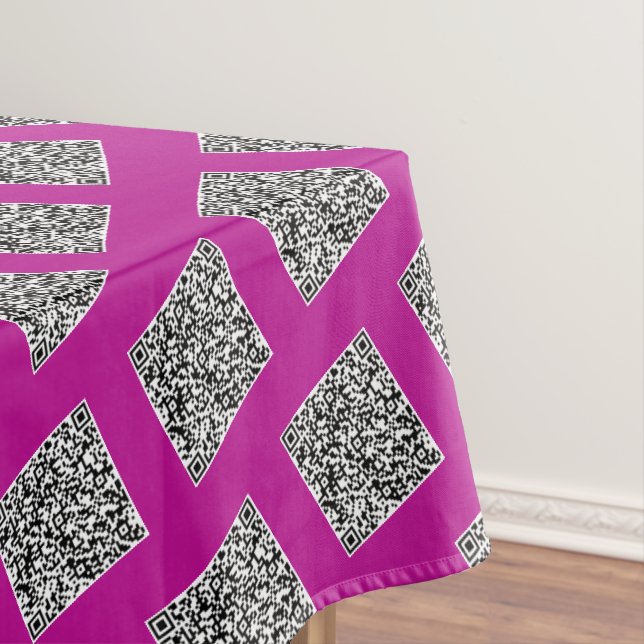 QR Code Scan Info Promotional Business Tablecloth (In Situ)