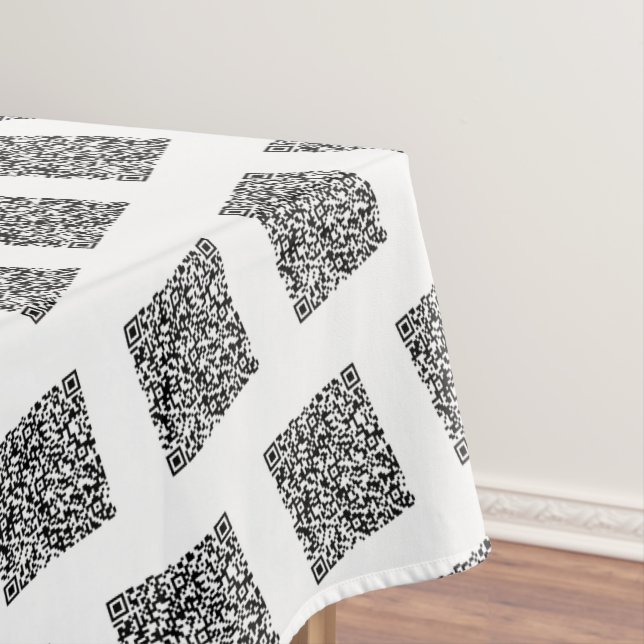 QR Code Scan Info Promotional Business Tablecloth (In Situ)