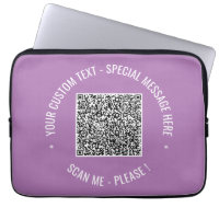QR Code Scan Info Text and Colours Laptop Sleeve