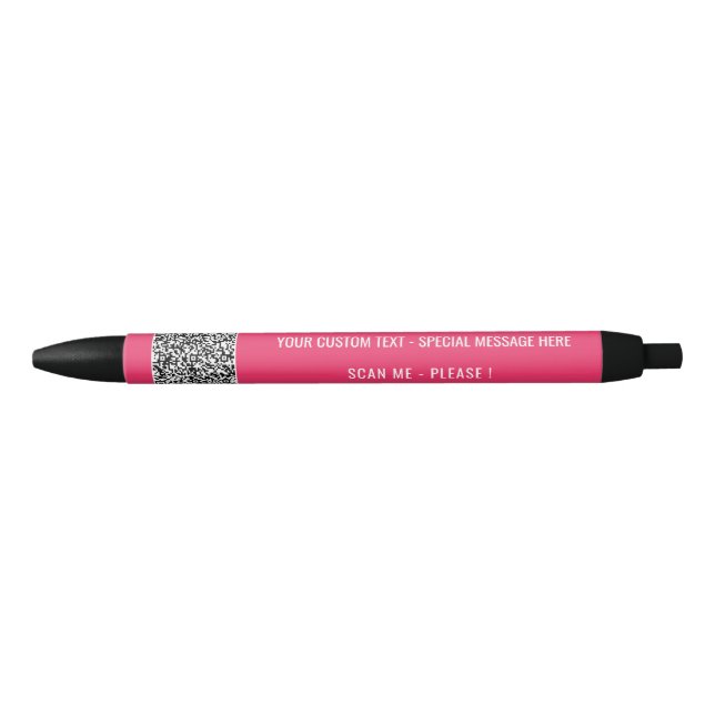 QR Code Scan Info Text Business Promotional Pen (Front)
