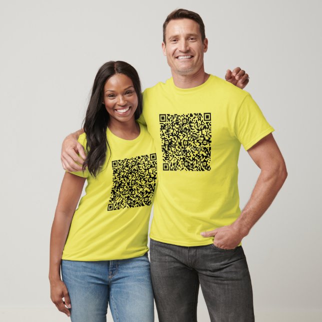 QR Code Scan Info Your Message Funny T-Shirt (Unisex)