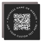 QR Code | Scan Me Black Modern Round Bumper 